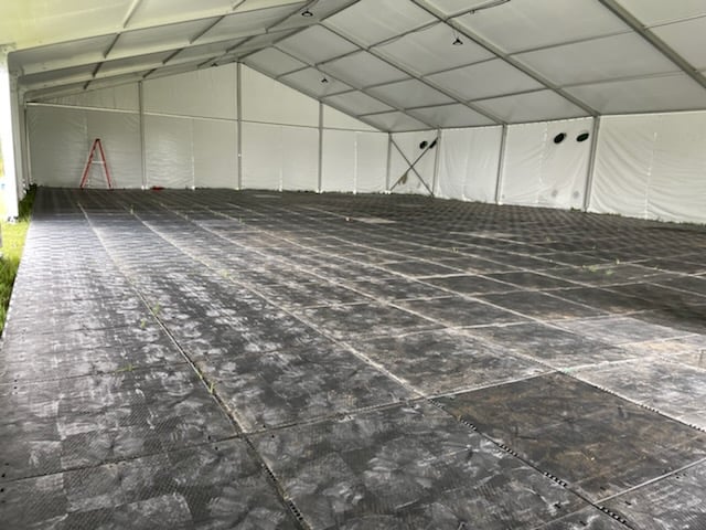 Lodging Solutions and Industrial Tent Systems - Temporary Tent Structures for Military Training - INTERNAL PHOTO FLOORING