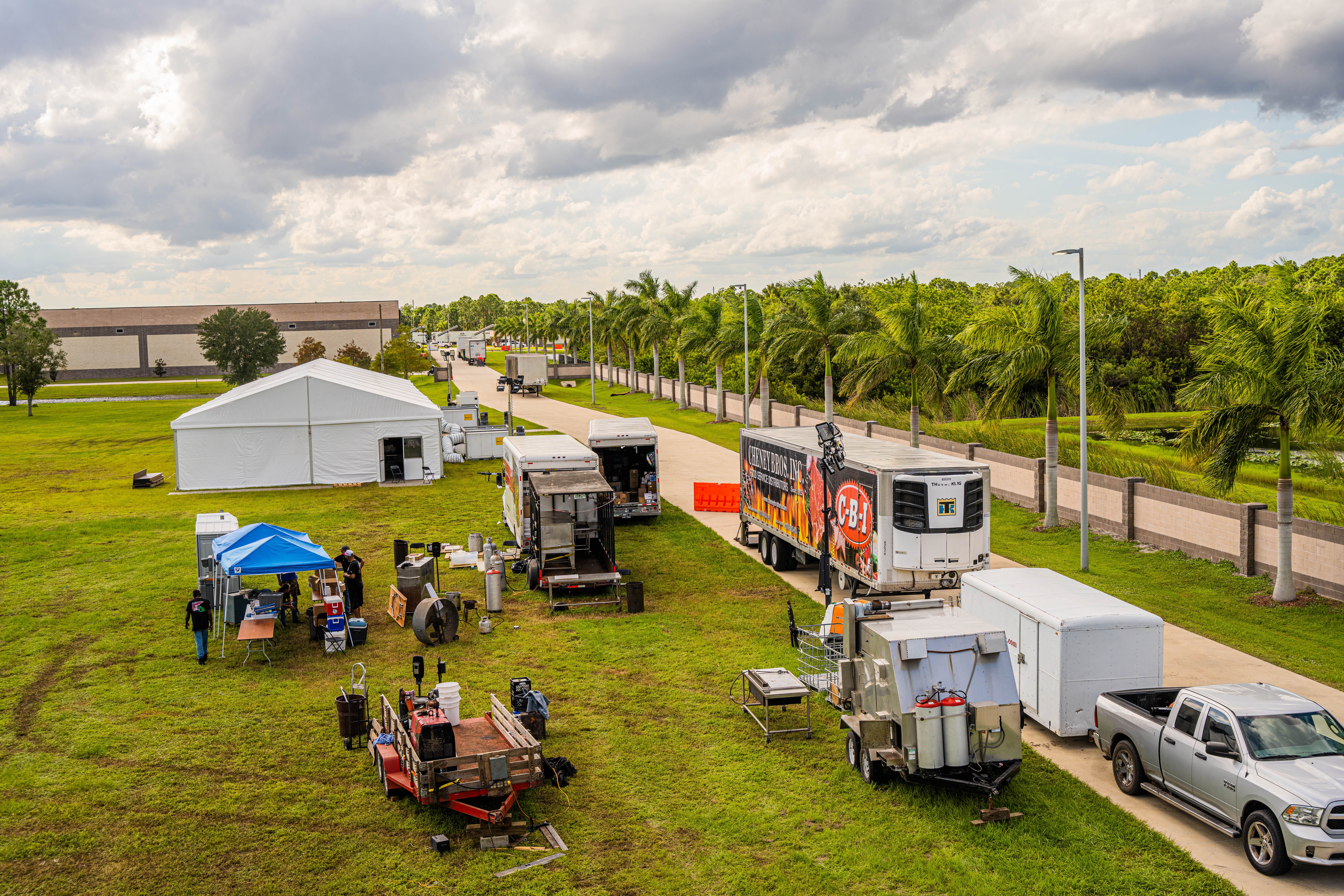Lodging Solutions and Industrial Tent Systems Hurricane Ian Recovery Project Highlight - Food Services Catering