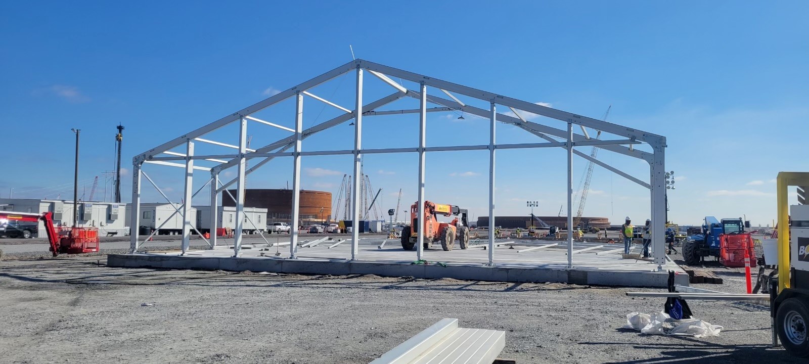 Lodging Solutions and Industrial Tents - Case Study Photo - Blast Tent Zone Project - INSTALLATION PHOTO_SWLA