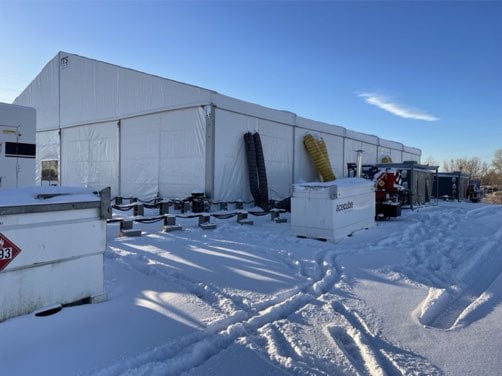 Lodging Solutions and Industrial Tents - Case Study Photo - Blast Tent Zone Project - EXTERNAL POWER PHOTO_CO