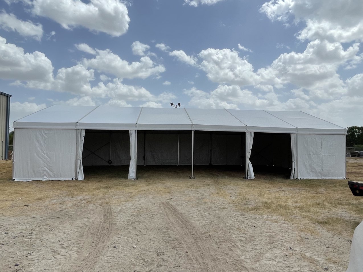 Lodging Solutions & Industrial Tent Systems Mission, TX Tent Project Photo - Finished Tent Setup